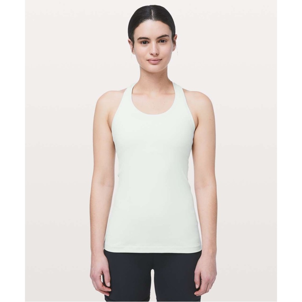 EUC LULULEMON Cool Racerback II 4 Ocean Mist Light Green Tank Top Yoga Pilates